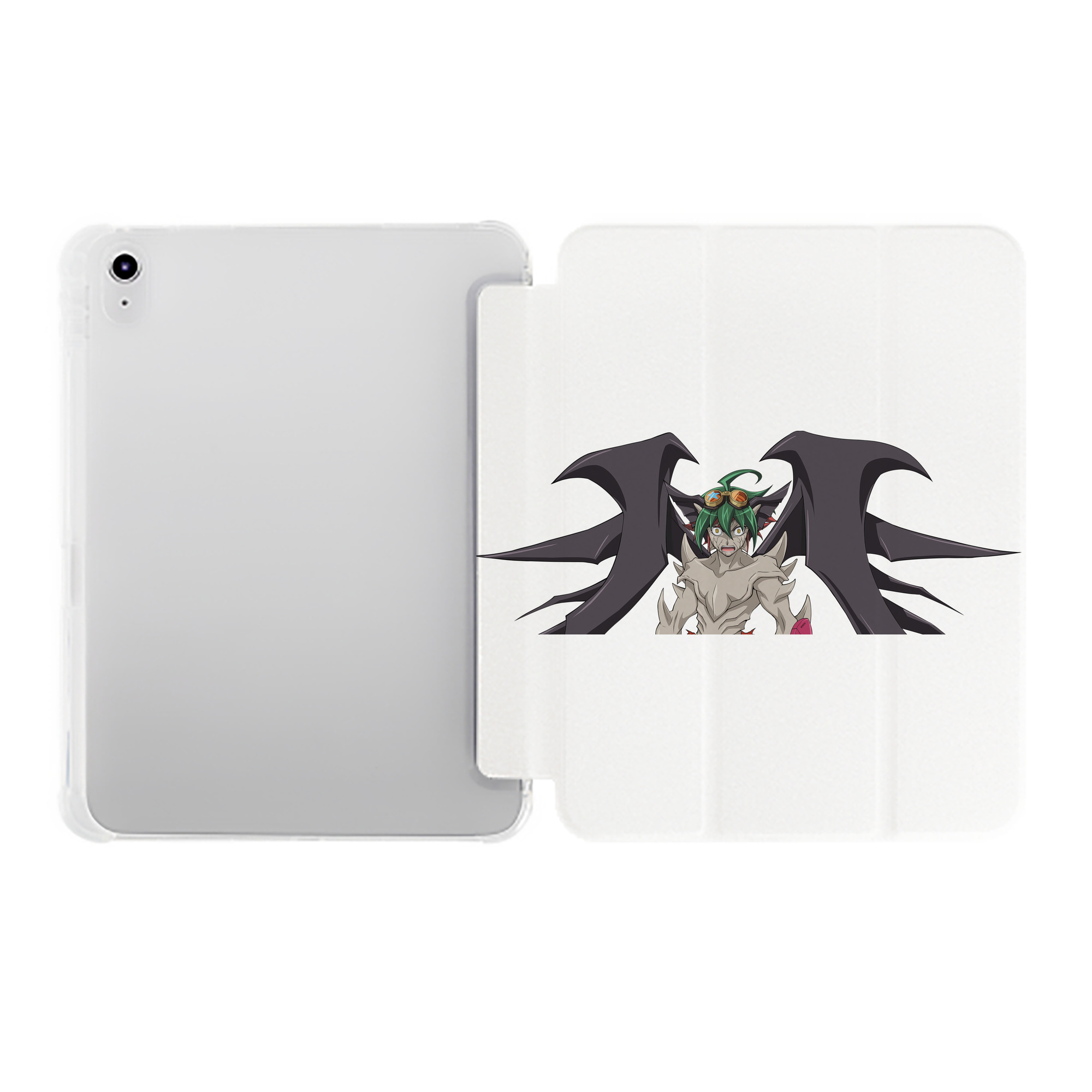 （画像用） 遊☆戯☆王 Yu-Gi-Oh! IPad ケース ペン収納付き 三つ折りスタンド PUレザー×シリコン 対応機種9.5/10.5/10.9インチ